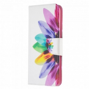 Læder Cover Oppo A94 5G Akvarelblomst