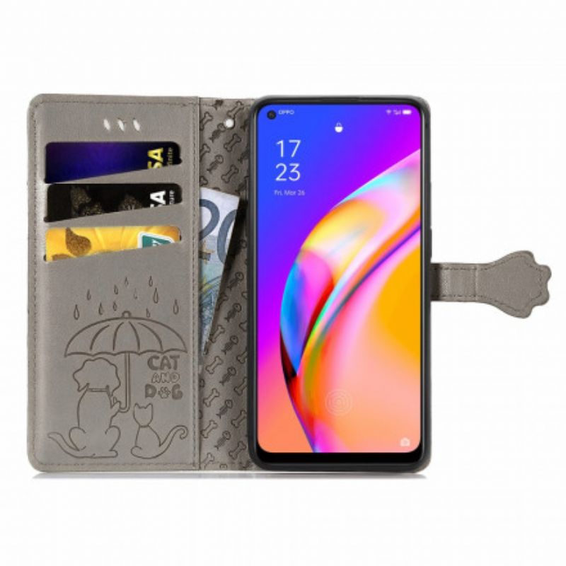 Læder Cover Oppo A94 5G Animerede Dyr