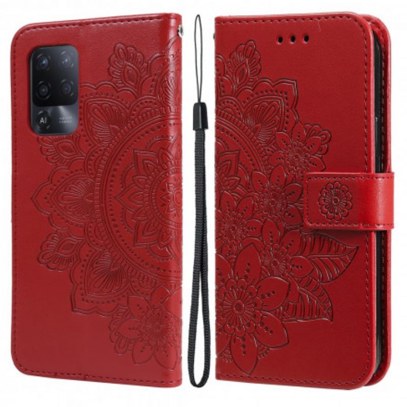 Læder Cover Oppo A94 5G Blomstermandala