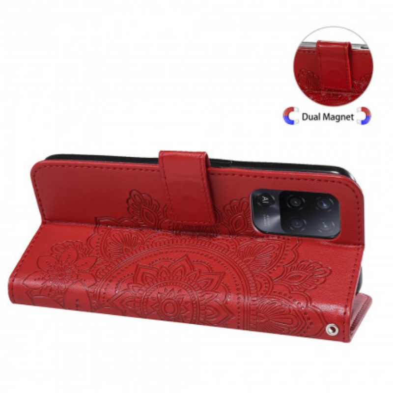 Læder Cover Oppo A94 5G Blomstermandala