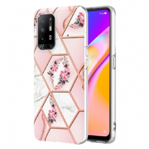 Mobilcover Oppo A94 5G Farverig Geometrisk Marmor