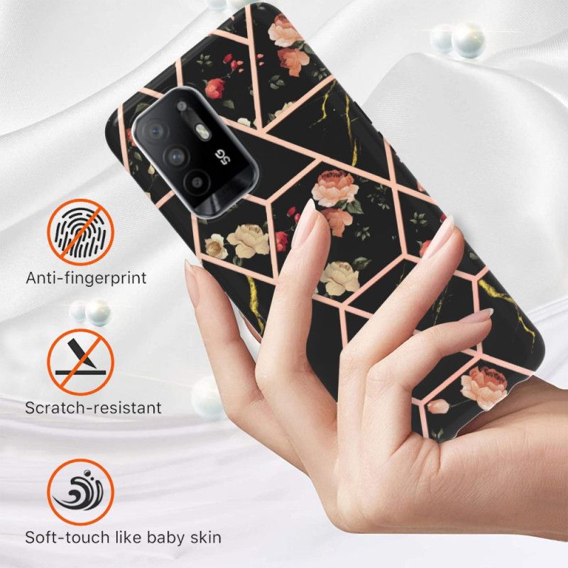 Mobilcover Oppo A94 5G Farverig Geometrisk Marmor