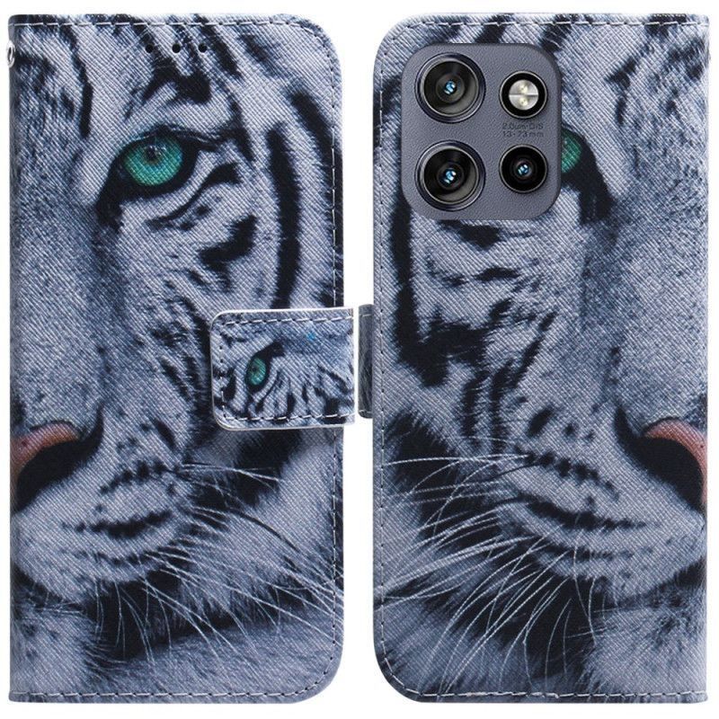 Flip Cover Motorola Edge 50 Neo Hvid Tiger