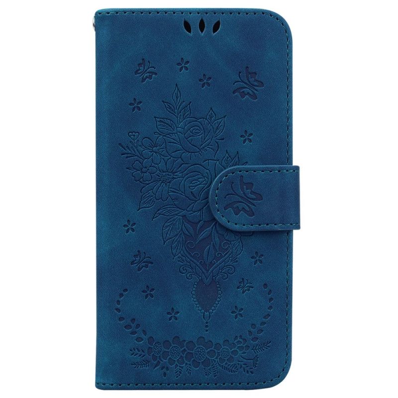 Flip Cover Samsung Galaxy S24 Fe Buket Roser Med Rem