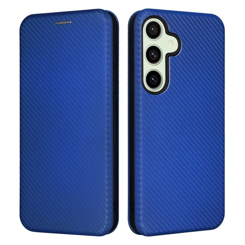 Flip Cover Samsung Galaxy S24 Fe Carbon Fiber Tekstur