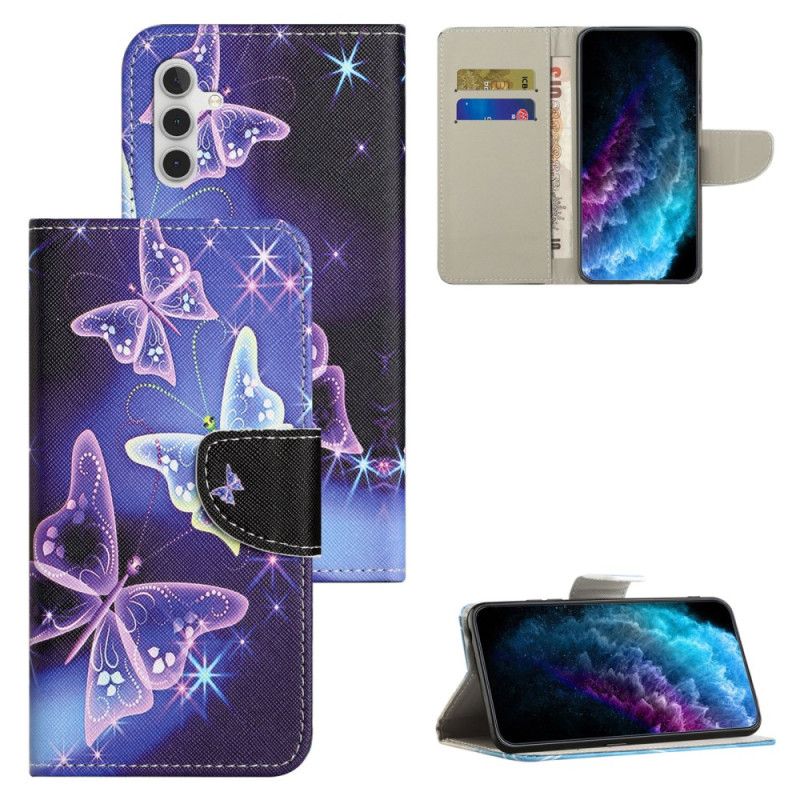 Flip Cover Samsung Galaxy S24 Fe Mousserende Sommerfugle