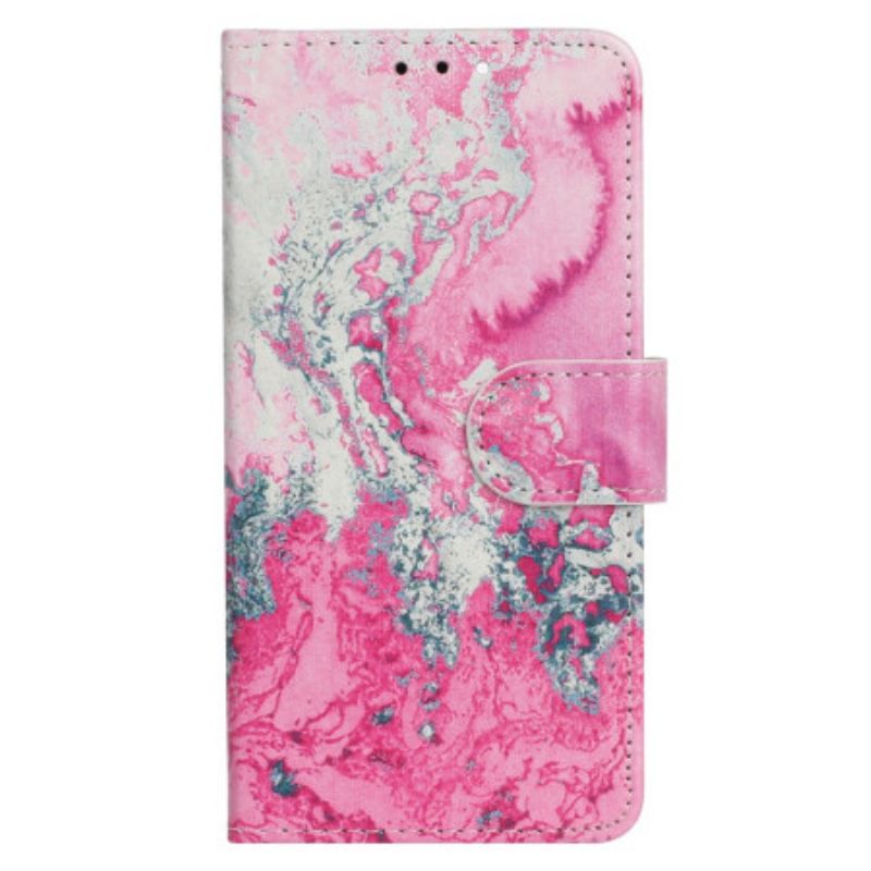 Flip Cover Samsung Galaxy S24 Fe Pink Havvandsmarmor