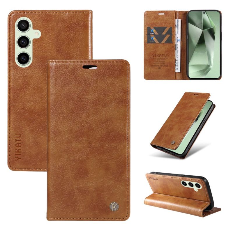 Flip Cover Samsung Galaxy S24 Fe Vintage Yikatu