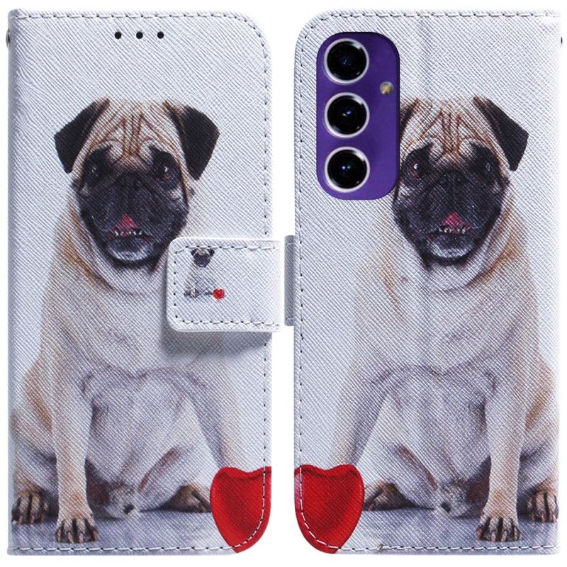 Læder Cover Samsung Galaxy S24 Fe Mops Hund