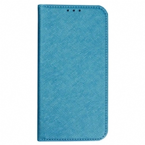 Læder Cover Samsung Galaxy S24 Fe Telefon Etui Krydstekstur