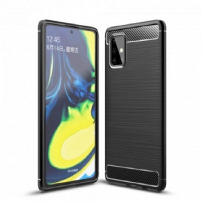 Cover Samsung Galaxy A71 5G Børstet Kulfiber