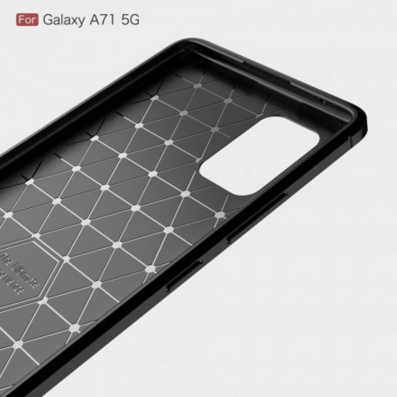 Cover Samsung Galaxy A71 5G Børstet Kulfiber