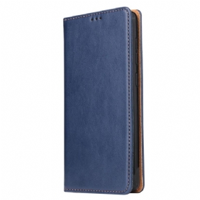 Cover Samsung Galaxy A71 5G Flip Cover Ægte Læder