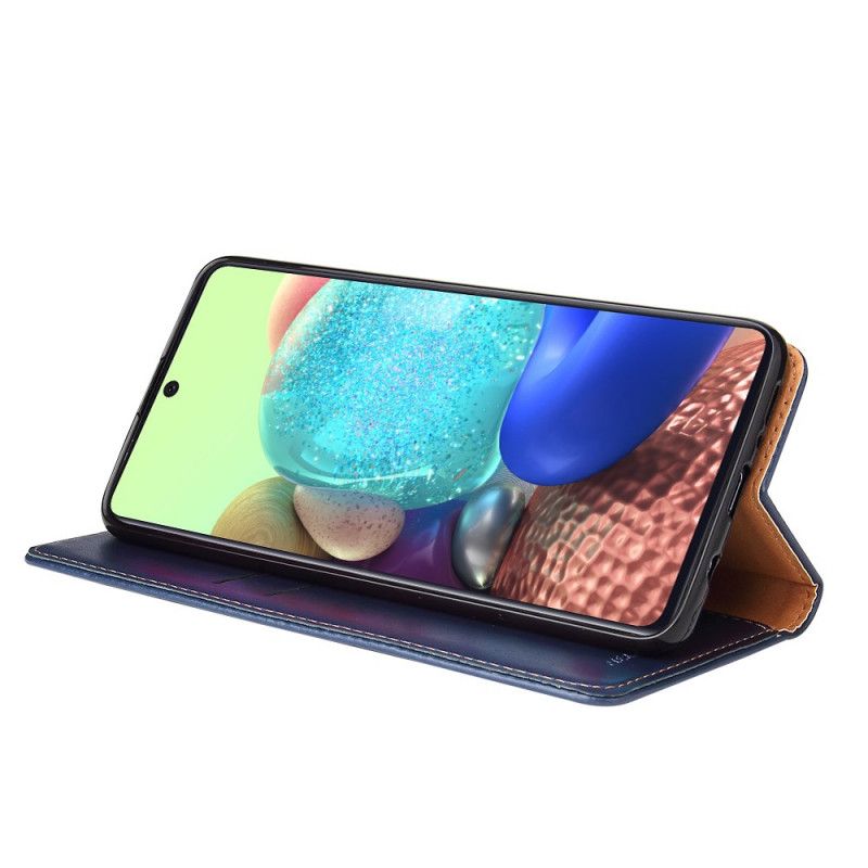 Cover Samsung Galaxy A71 5G Flip Cover Ægte Læder