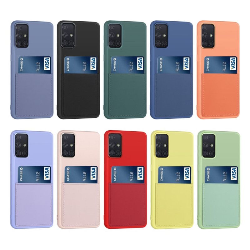 Cover Samsung Galaxy A71 5G Flydende Silikone Kortholder