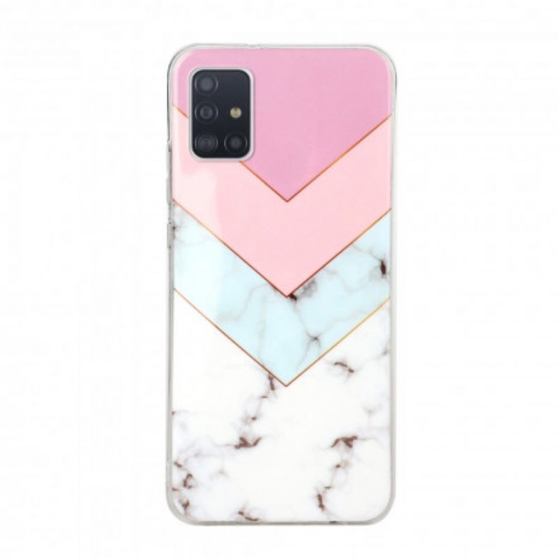 Cover Samsung Galaxy A71 5G Geometri Marmorvariation