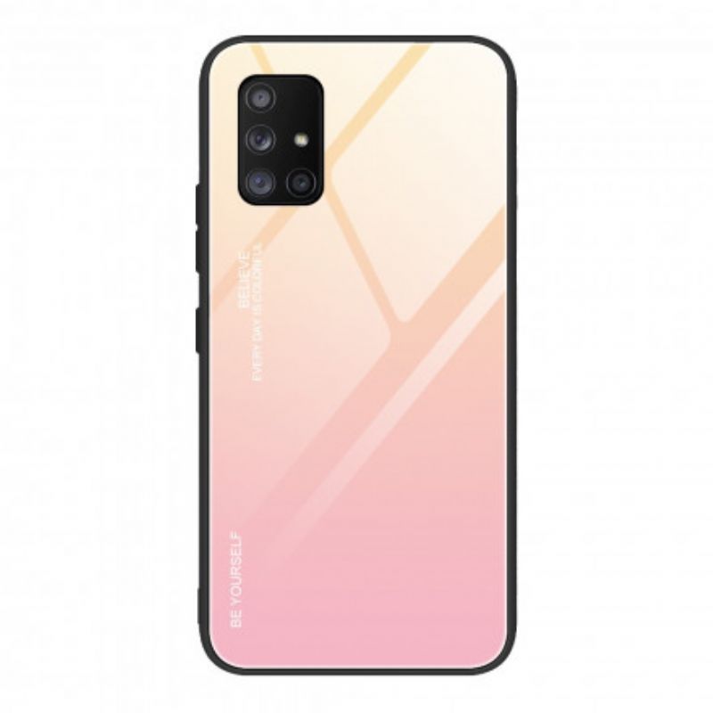 Cover Samsung Galaxy A71 5G Vær Dig Selv Hærdet Glas