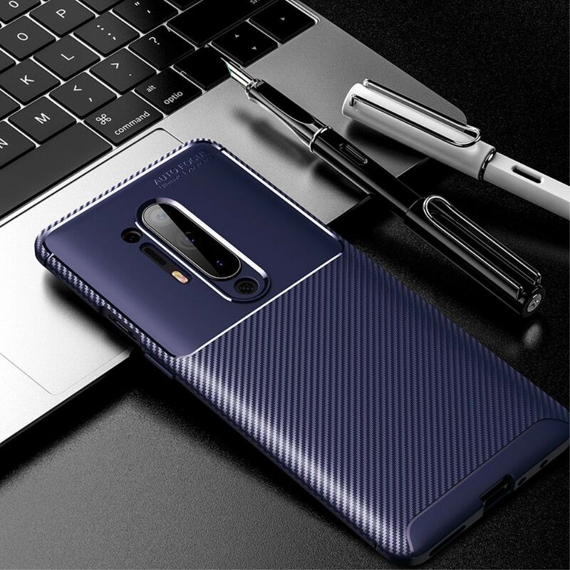 Cover OnePlus 8 Pro Fleksibel Kulfibertekstur