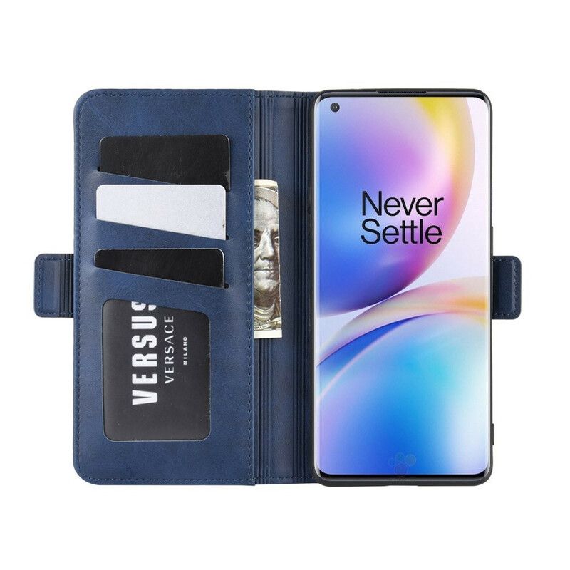 Flip Cover OnePlus 8 Pro Læder Cover Dobbeltklap