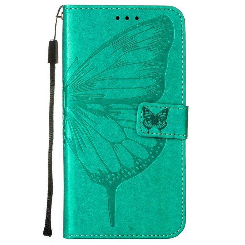 Flip Cover Samsung Galaxy S23 Plus 5G Med Snor Barok Strappy Sommerfugl