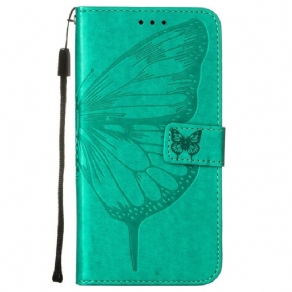 Flip Cover Samsung Galaxy S23 Plus 5G Med Snor Barok Strappy Sommerfugl