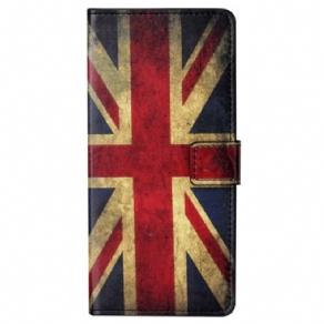 Flip Cover Samsung Galaxy S23 Plus 5G Vintage Engelsk Flag