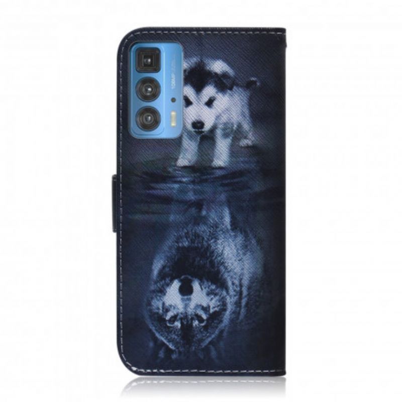 Flip Cover Motorola Edge 20 Pro Ernesto The Wolf