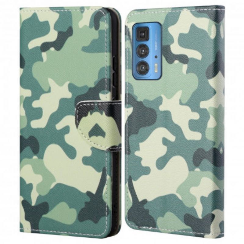 Flip Cover Motorola Edge 20 Pro Militær Camouflage