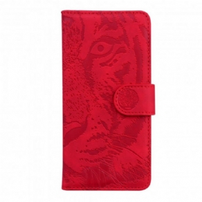 Flip Cover Motorola Edge 20 Pro Tiger Face Print