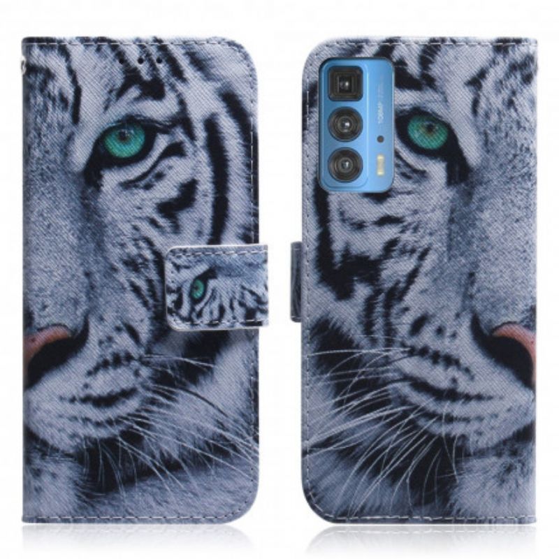 Flip Cover Motorola Edge 20 Pro Tigeransigt