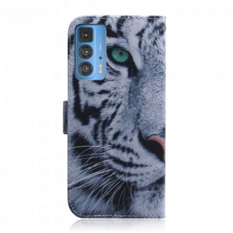 Flip Cover Motorola Edge 20 Pro Tigeransigt