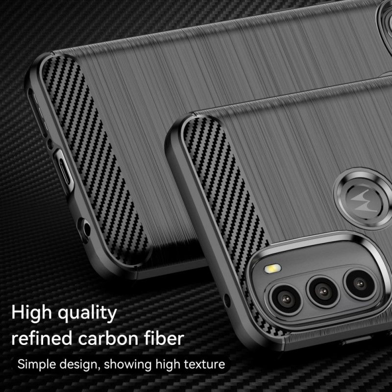 Cover Moto G71 5G Børstet Kulfiber