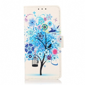 Flip Cover Moto G71 5G Blomstrende Træ