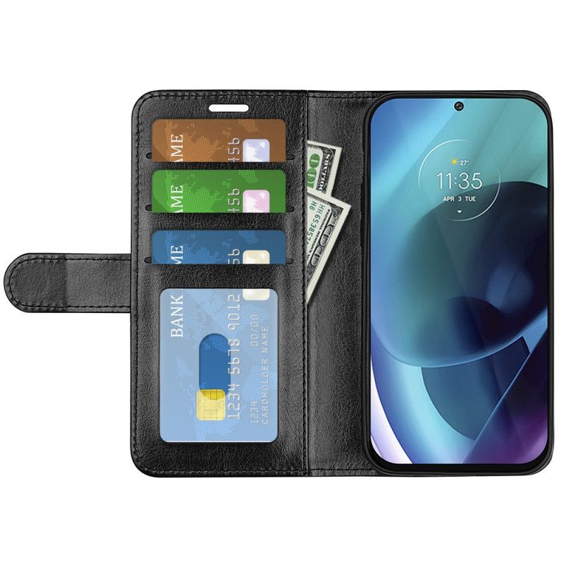 Flip Cover Moto G71 5G Lædereffekt