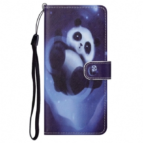 Flip Cover Moto G71 5G Med Snor Thong Space Panda