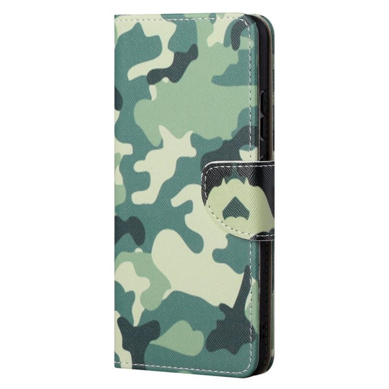 Flip Cover Moto G71 5G Militær Camouflage