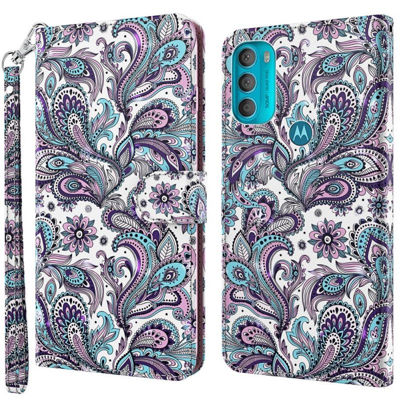 Flip Cover Moto G71 5G Paisley Mønster