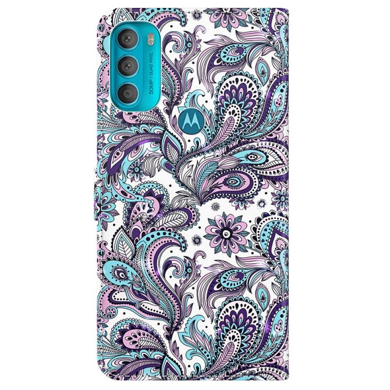 Flip Cover Moto G71 5G Paisley Mønster