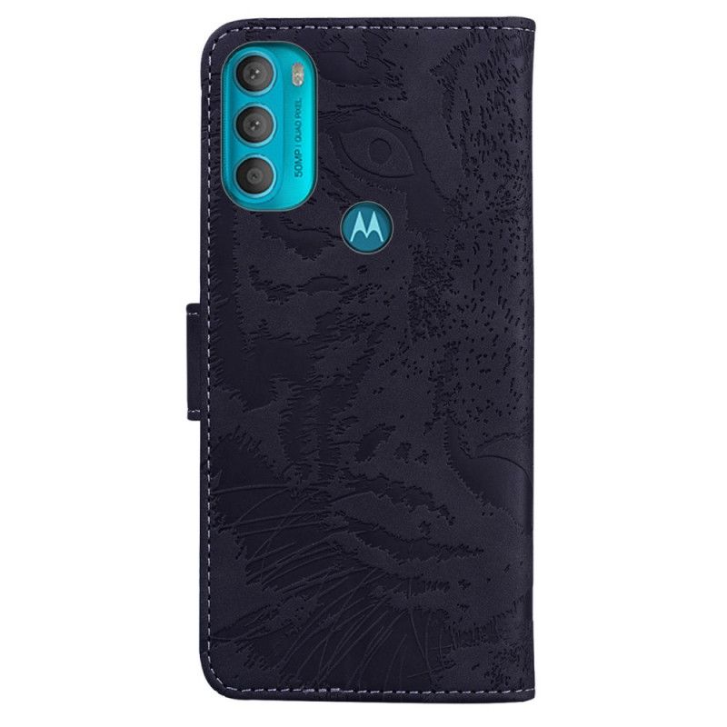 Flip Cover Moto G71 5G Tiger Ansigtstryk