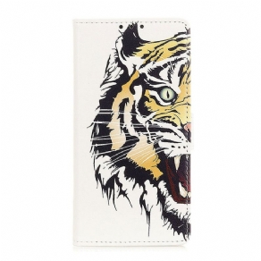 Læder Cover Moto G71 5G Hærd Tiger