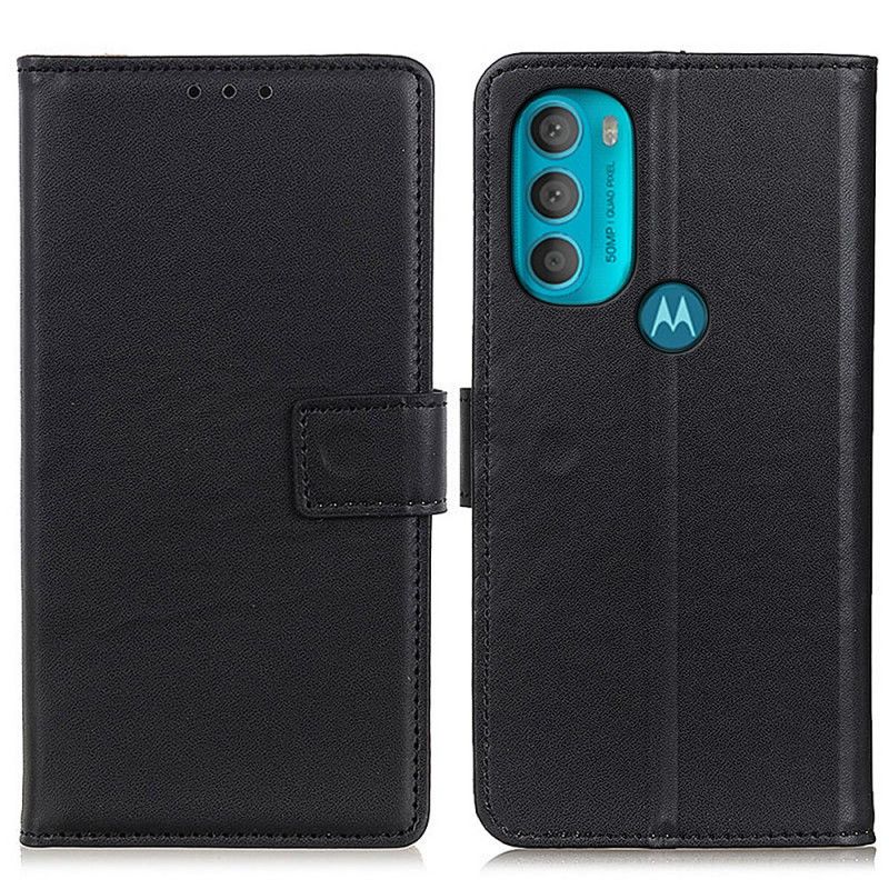 Læder Cover Moto G71 5G Simpelt Kunstlæder