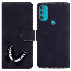 Læder Cover Moto G71 5G Sommerfugleskind