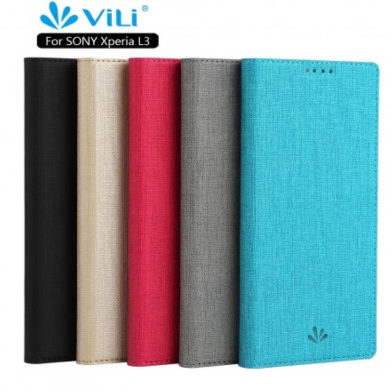 Cover Sony Xperia L3 Flip Cover Tekstureret