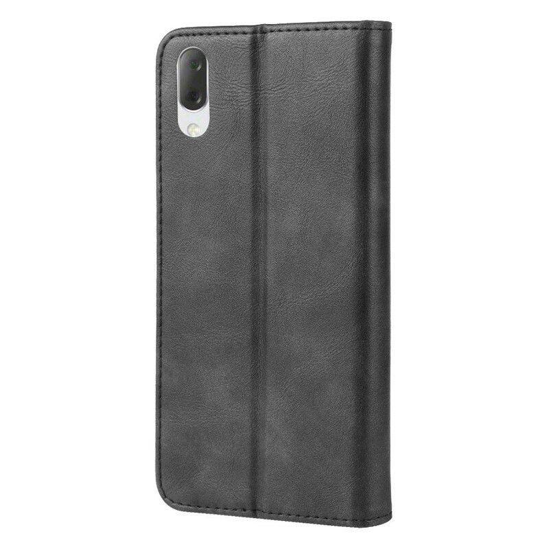 Cover Sony Xperia L3 Flip Cover Vintage Design Læderstil