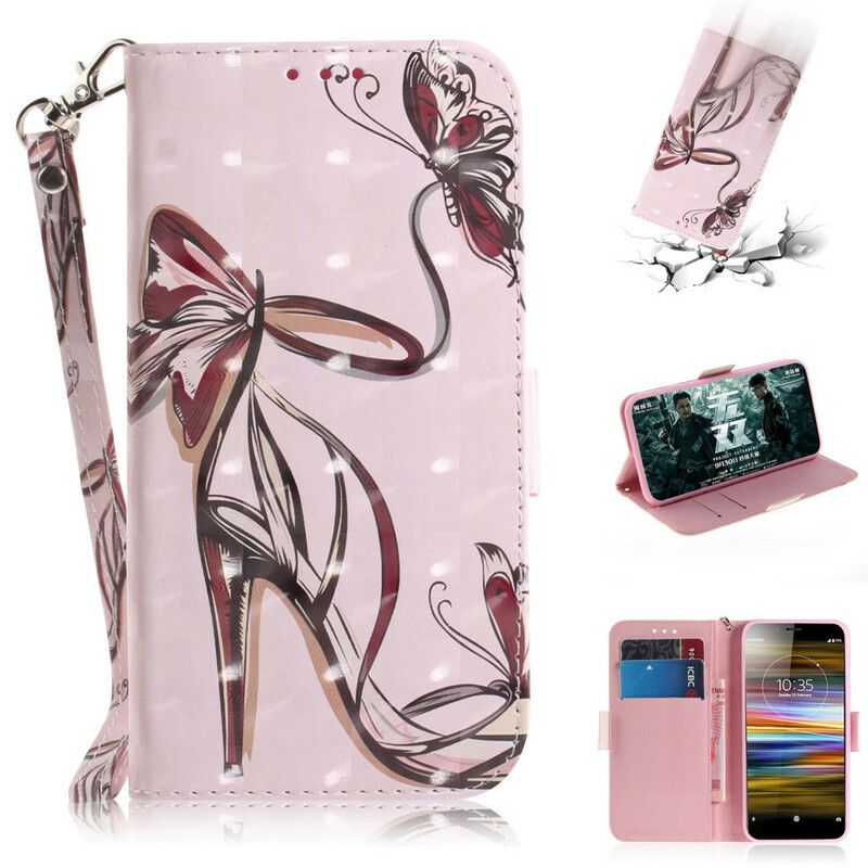 Flip Cover Sony Xperia L3 Med Snor Stroppumpe