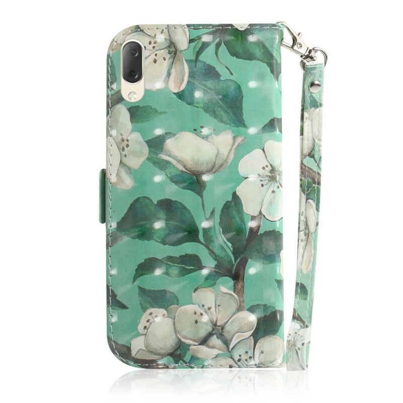 Flip Cover Sony Xperia L3 Med Snor Thong Blomstergren