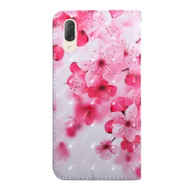 Flip Cover Sony Xperia L3 Pink Blomster