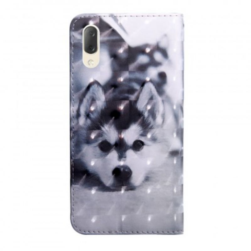 Flip Cover Sony Xperia L3 Sort Og Hvid Hund