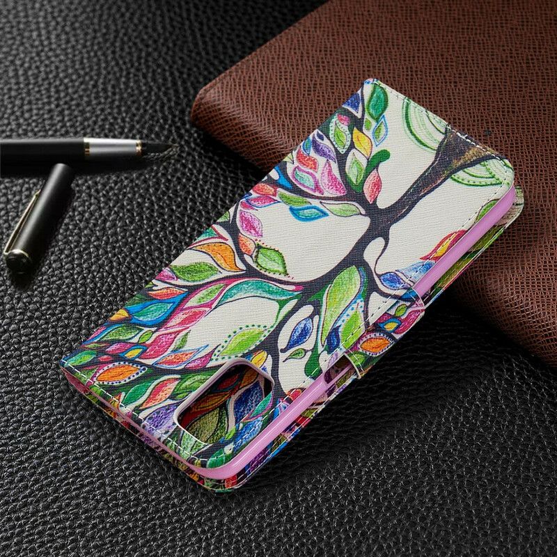 Flip Cover Oppo A72 Farvet Træ