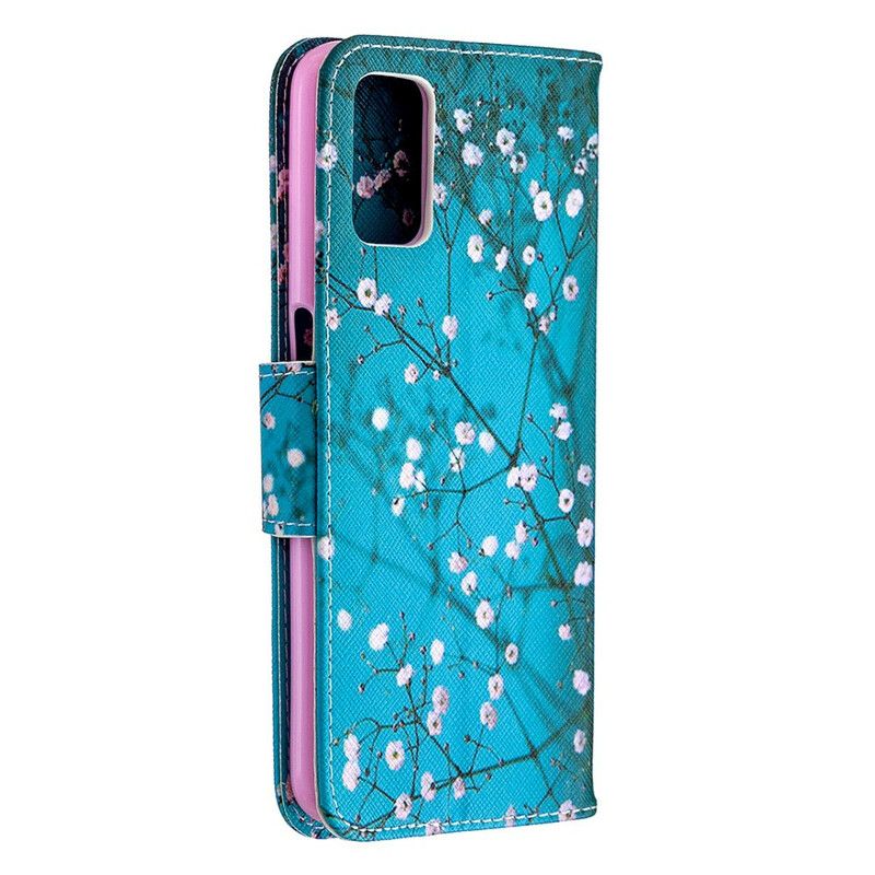 Læder Cover Oppo A72 Blomstrende Træ